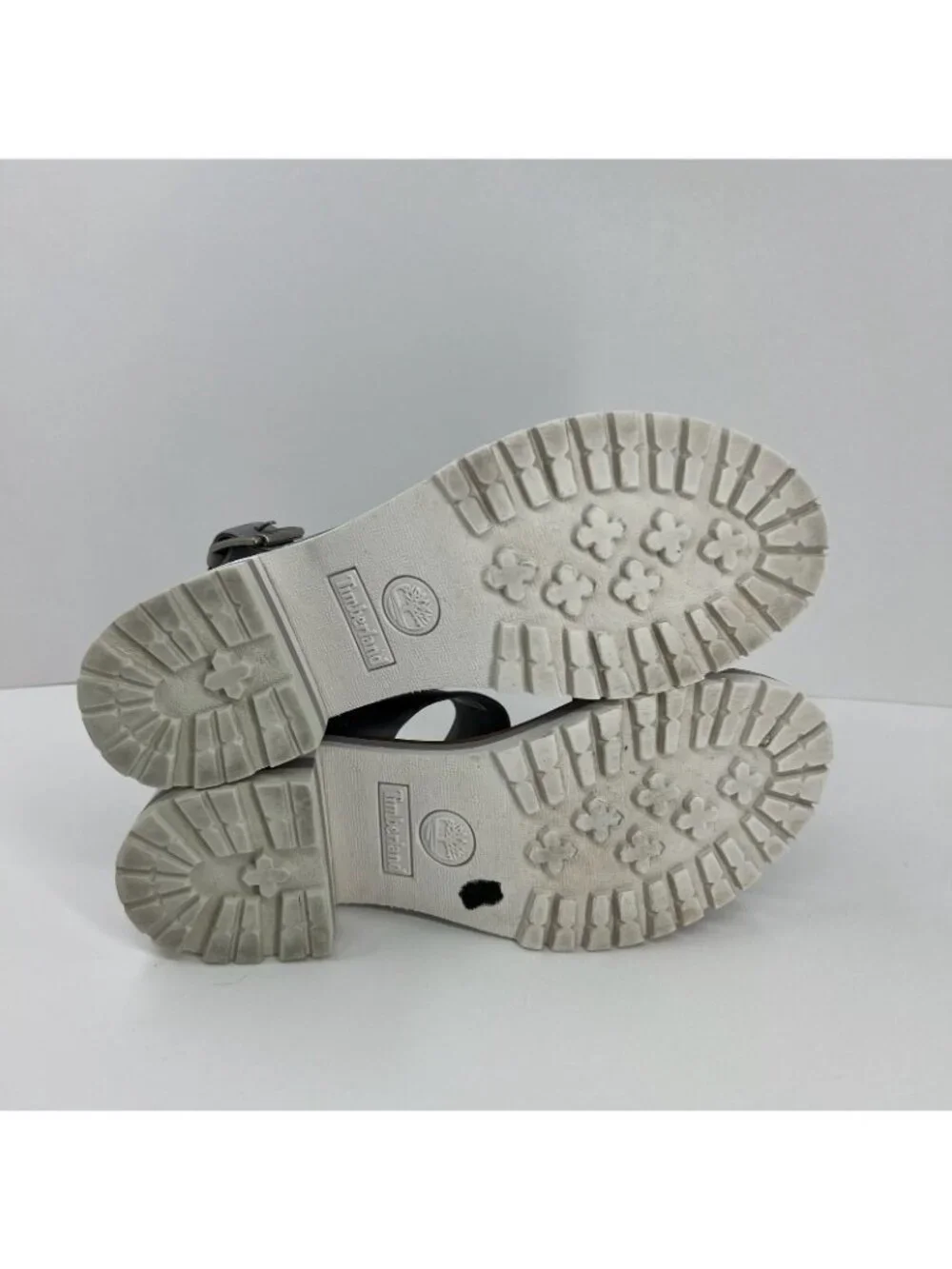 Timberland Violet Marsh 2-Band Sandals Womens 8.5 Nubuck Leather Block Heel Gray - Picture 9 of 13